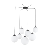 TK Lighting Esme fehér-fekete függesztett lámpa (TK-4794) E27 7 izzós IP20