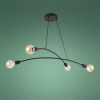 TK Lighting Helix fekete függesztett lámpa (TK-2724) E27 4 izzós IP20