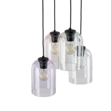 TK Lighting Molly átlátszó-színes függesztett lámpa (TK-10301) E27 4 izzós IP20 világítás