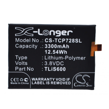  TLiS600 Akkumulátor 3300 mAh mobiltelefon akkumulátor