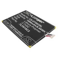 TLp018C2 Akkumulátor 1800 mAh mobiltelefon akkumulátor