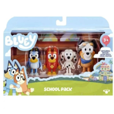 TM Toys Bluey: Iskolaszett figurák - 4 db-os játékfigura