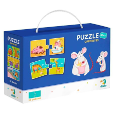 TM Toys Dodo Toys Duo Ellentétek - 12 x 2 darabos puzzle puzzle, kirakós