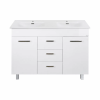  TMP FLAT 120 álló fürdőszobabútor - Lava porcelán DUPLA mosdóval - 121 x 46 cm
