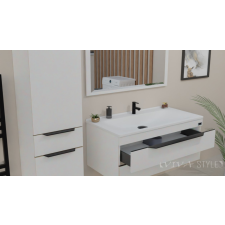 TMP VOX fehér fali függesztett fürdőszobai ÁLLÓSZEKRÉNY - 160 x 38 cm fürdőszoba bútor