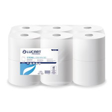  Toalettpapír, 2 rétegű, 12 tekercses, LUCART &quot;Strong L-One mini 180&quot;, hófehér higiéniai papíráru