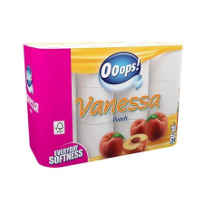 . Toalettpapír, 3 rétegű, 24 tekercses, "Ooops Vanessa" higiéniai papíráru
