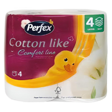  Toalettpapír PERFEX Cotton Comfort Line 3 rétegű 4 tekercses higiéniai papíráru