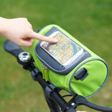  Többfunkciós kerékpáros kormánytáska Zöld kerékpáros táska