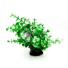Többszárú akváriumi műnövény zöld és fehér levelekkel 20 cm
