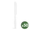 [] Többször használatos bioműanyag kés készlet - 50 db / csomag (57591A-50)