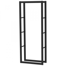  Toboli tűzifatároló állvány 150x25x60cm fém fekete kerti tárolás