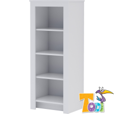 TODI szekrény White Bunny keskeny nyitott polcos 140cm magas bútor
