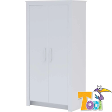 TODI Todi White Bunny nagyszekrény - erezett fehér /magasfényű fehér bútor