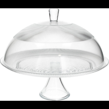 TOGNANA CLEAR üvegtálca fedővel, 33 cm x m 28 cm (B55ALL8TRAS) tányér és evőeszköz
