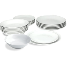 TOGNANA Étkészlet 19 db METROPOL BIANCO tányér és evőeszköz