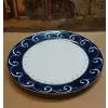 TOGNANA Kék örvény porcelán lapos tányér