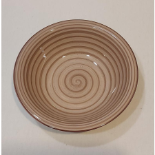 TOGNANA Louise Corinne kerámia barna tányér, csík a szélén, 1db tányér és evőeszköz