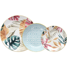 TOGNANA MADISON TROPICAL ROSE étkezőgarnitúra, 18 db tányér és evőeszköz