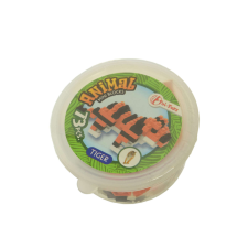 Toi-Toys Animal mini blocks állatos építő játékok – tigris, 73 db barkácsolás, építés