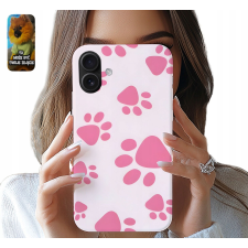 TOK ALMA IPHONE 16 PLUS - KUTYA RÓZSASZÍN MANCS NŐI DIZÁJNHOZ tok és táska