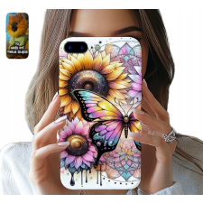 TOK ALMA IPHONE ( 7 PLUS ) NAPRAFORGÓ PILLANGÓ MINTÁK + ÜVEG tok és táska