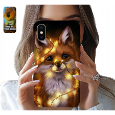 TOK ALMA IPHONE X / XS - RÓKA RÓKA ARANYOS ÁLLATOS MINTÁK tok és táska