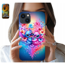 TOK APPLE IPHONE 13-HOZ - STICH LILO STITCH TÜNDÉR SZÍV + ÜVEG tok és táska