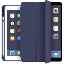 TokShop Apple iPad 10.2 (2019 / 2020 / 2021), mappa tok, Apple Pencil tartóval, Smart Case, sötétkék tablet tok