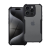 TokShop Apple iPhone 15 Pro, Szilikon tok, közepesen ütésálló, légpárnás sarok, akril hátlap, Anti-Drop Case, átlátszó/fekete