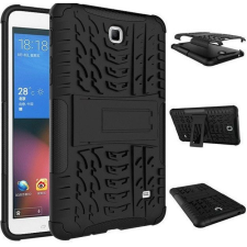 TokShop Huawei MatePad (10.4) / MatePad (10.4) (2022), Műanyag hátlap védőtok, Defender, kitámasztóval és szilikon belsővel, autógumi minta, fekete tablet tok