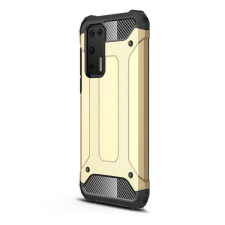 TokShop Huawei P40, Műanyag hátlap védőtok, Defender, fémhatású, arany (G93317) tok és táska
