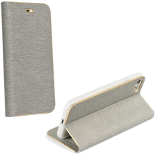 TokShop Huawei P40, Oldalra nyíló tok, stand, Luna Book, ezüst tok és táska