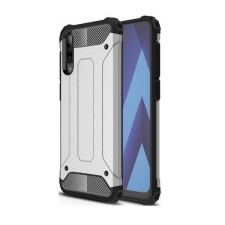 TokShop OnePlus 7, Műanyag hátlap védőtok, Defender, fémhatású, ezüst tok és táska
