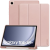 TokShop Samsung Galaxy Tab A9 Plus (11.0) SM-X210 / X215 / X216B, mappa tok, közepesen ütésálló, érintőceruza tartóval, Trifold, TP SC Pen, rózsaszín (TS3859)