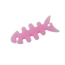 TokShop Univerzális fülhallgató tartó, 3D hal minta, rózsaszín (52863) fülhallgató, fejhallgató tok