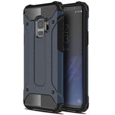 TokShop Xiaomi Poco M3, Műanyag hátlap védőtok, Defender, fémhatású, sötétkék tok és táska