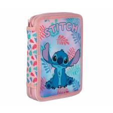 Toll, dupla, Lilo & Stitch mintás, 16x4.5x21cm, rózsaszínű tolltartó