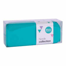  Tolltartó, cipzáras, szilikon, APLI "Nordik", türkizkék tolltartó