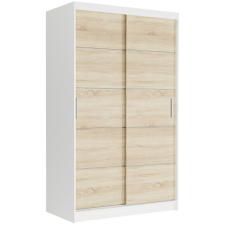  Tolóajtós gardróbszekrény VEGA IV. 120x200x60 - fehér, sonoma bútor