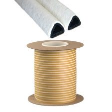  Tömítőprofil öntapadós gumi 100m "D" fehér purhab, tömítő, tapasz