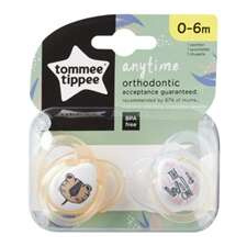 Tommee Tippee Anytime 2 darabos Játszócumi készlet 0-6hó+ cumi