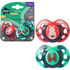 Tommee Tippee Fun Friends játszócumi 18-36 hó 2 db - piros/zöld cumi
