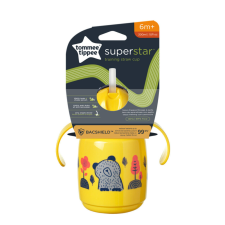  Tommee Tippee itatópohár - Superstar Training Straw Cup szívószálas 300ml 6hó sárga itatópohár