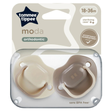 Tommee Tippee Moda játszócumi 2db 18-36hó - bézs/barna cumi