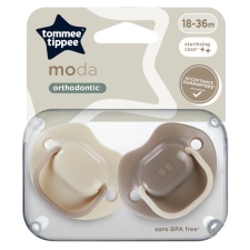 Tommee Tippee Moda játszócumi 2db 18-36hó - bézs/barna cumi