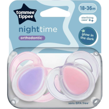 Tommee Tippee Night Time játszócumi 18-36 hó 2 db - rózsaszín/lila cumi