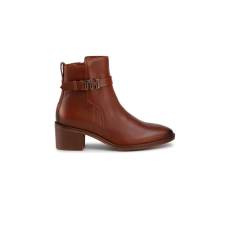 Tommy Hilfiger Boots Th Hardware Leather Mid Bootie, barna, 36 EU női csizma, bakancs