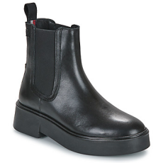 Tommy Hilfiger Csizmák MINIMAL LEATHER CHELSEA LOGOTAPE Fekete 41