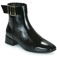 Tommy Hilfiger Csizmák PATENT SQUARE TOE MID HEEL BOOT Fekete 36 női csizma, bakancs